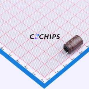 Condensateur électrolytique en aluminium à encliquetage EKZE500ELL221MJ16S, composant traversant (THT), D10xL16mm 220uF 20% 50V 5mm - Product Image 1