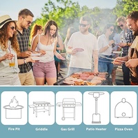 Leetron – tuyau de gaz naturel de 1/2 pouces (12 pieds) avec raccord rapide, Kit de Conversion du Propane en gaz naturel, parfait pour le barbecue