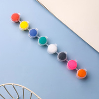 Giorgione – Kit de 12 mini pots de peinture acrylique de 3 ml pour loisirs créatifs pour enfants, peinture sur papier, avec pinceaux