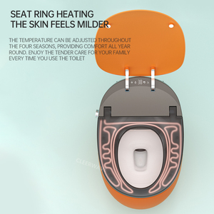 Toilette électrique intelligente de luxe verte avec capteur automatique 220V et télécommande Produit OEM de haute qualité - Product Image 6