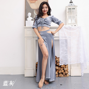 Dpwn114 nuevo traje de danza del vientre Tribal árabe Sexy conjunto de falda y Top de encaje traje de <span class=keywords><strong>ropa</strong></span> de entrenamiento de Yoga - Product Image 6