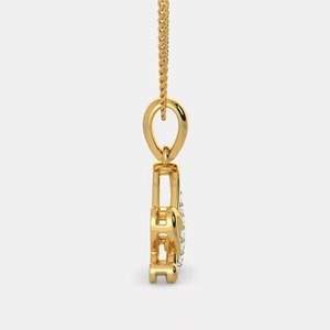 Colgante minimalista de oro con diamantes para mujer, joyería fina para uso diario, regalo con un diseño simple, elegante y con estilo. - Product Image 3