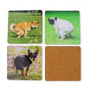 Sous-verres en bois personnalisés avec logo, cadeau de cuisine, impression couleur, 10 cm, 4 pouces, sous-verres ronds pour boissons, sur mesure - Product Image 1