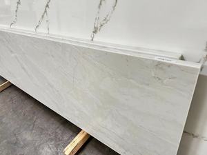 Fábrica al por mayor contemporáneo Calacatta cuarzo piedra ingeniería cuarzo superficie encimeras tocador tapas de mesa para apartamento - Product Image 2