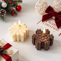 Moule en silicone 6 cavités flocon de neige pour tablettes de cire parfumée, divers motifs de flocons de neige pour étiquettes de pierres diffuseuses