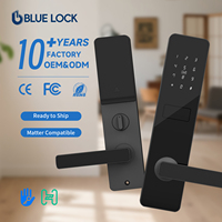 Serrure Intelligente Bluelock TThotel, Serrure Intérieure TTLock, Biométrique, Empreinte Digitale, Mot de Passe, Carte pour Hôtel, Bureau, Serrure Numérique