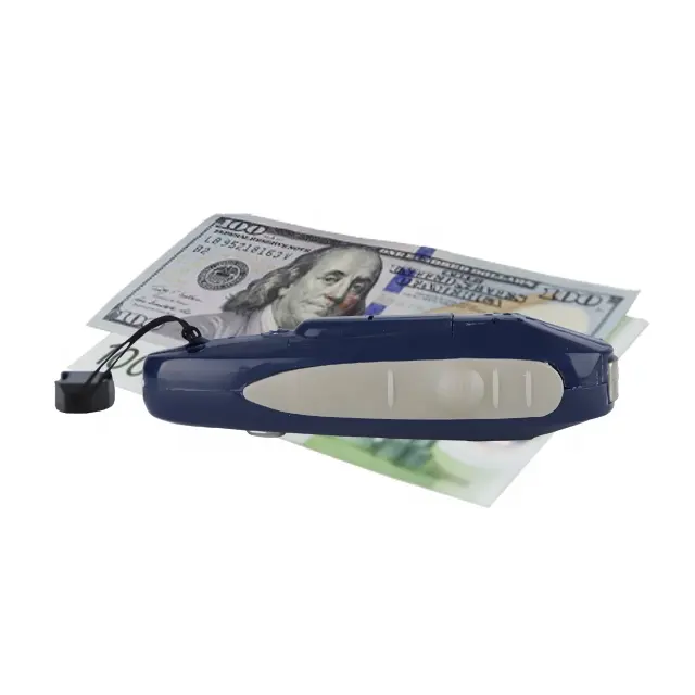 DC-128 portatile Mini plastica UV/MG penna rilevatore di banconote con portachiavi Mini contatore di valute per il rilevamento di denaro