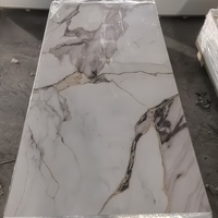 Les hauts panneaux brillants de marbre de PVC avec le revêtement UV imperméabilisent le panneau de mur de 3mm pour la décoration d'hôtel