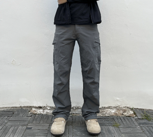 กางเกงลำลองผู้ชาย ทรงหลวม ระบายอากาศดี ตัดเย็บแบบสามมิติ มีหลายกระเป๋า เหมาะสำหรับฤดูใบไม้ผลิและฤดูใบไม้ร่วง กางเกงขายาวทรงตรง - Product Image 4