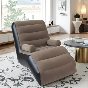 Chaise longue <span class=keywords><strong>gonflable</strong></span> unique de haute qualité Air Valve accoudoir dossier sauter canapé <span class=keywords><strong>salon</strong></span> floqué chaise longue pour bureaux <span class=keywords><strong>jardin</strong></span> - Product Image 4