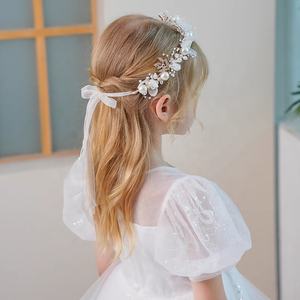 Fée bébé princesse fleur fille enfants bandeau diadème mariée cheveux accessoires couronne Halo mariage Communion casque - Product Image 4