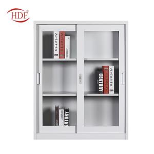 Artículos de oficina fabricante herramienta pequeños gabinetes de metal piezas doble de acero de la puerta de vidrio mini gabine - Product Image 3