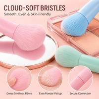 Ensemble de 59 outils de beauté personnalisables avec logo : Bandeau, éponge de maquillage pour le visage, fard à paupières, blush, poudre capillaire et pinceaux de maquillage colorés