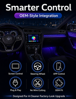 Kit d'éclairage ambiant LED pour VW Golf 7, 64 couleurs, éclairage ambiant de voiture, contrôle par application, éclairage intérieur automobile, OEM ODM