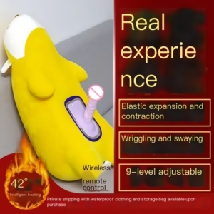 Vibrador Automático Para Mujeres de Osito de Peluche Polar con Dildo Telescópico de Impulso y Control Remoto Juguete Sexual Invisible en Lindo Muñeco de Peluche - Product Image 3
