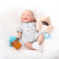 Boneka Bayi Silikon Yeezwood 30cm, Boneka Bayi Silikon Reborn, Mainan Mirip Asli, Boneka Bayi Silikon Asli yang Cantik dan Modis untuk Anak Perempuan