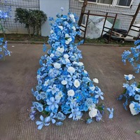 Cascade de fleurs artificielles de luxe pour décoration de table, idéale pour les fêtes d'anniversaire, les scènes de mariage, les vitrines et les événements de la Fête des Mères