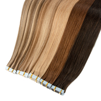 Extensions de cheveux humains à bandes adhésives 100% véritables Remy de qualité supérieure, soyeuses, douces, lisses et sans nœuds