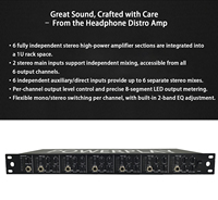GAX-HA6000 Amplificateur de casque 6 canaux à montage en rack, moniteur d'écoute professionnel pour studio et scène, répartiteur de casque, accessoire de mixage audio