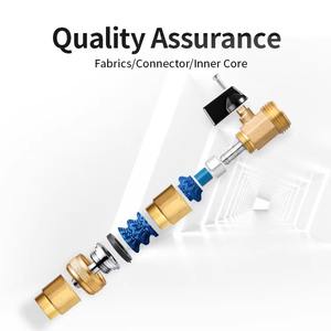 Tuyau d'arrosage extensible 30 m (100 pi) en promotion avec trois couches de latex, connecteur en laiton massif 3/4, 3x expansion automatique et anti-abrasion - Product Image 5