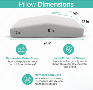 Nouvel oreiller de couchage latéral en mousse à mémoire de forme Oreiller anti-ronflement ergonomique adapté aux personnes souffrant de ronflement et de troubles respiratoires - Product Image 3