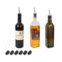 Verseur de bouteille de vin vin, bouteille à vin en acier inoxydable, bouchon conique de vinaigre, verseur et verseur avec bouchon de vin 1 pièce