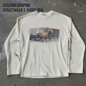 Maglietta Termica Personalizzata a Maniche Lunghe Raglan in Maglia Waffle per Uomo, T-Shirt Casual Streetwear a Maniche Lunghe - Product Image 1