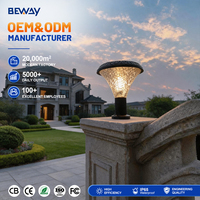 Vente directe d'usine de lampes de jardin en ABS, étanches IP65, 30 watts, lampes solaires de jardin à LED noires