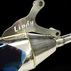 Pot d'échappement pour moto Suzuki GSR Address V125G V125 Scooter, échappement modifié en titane couleur fer blanc avec contre-pression - Product Image 3