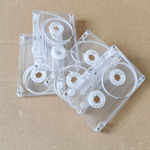 Boîtier de cassette transparent vierge en gros pour l'assemblage de bandes audio et la personnalisation DIY – Étui en plastique rigide de haute qualité - Product Image 1