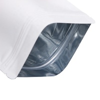 Sac de poche alimentaire en papier Kraft blanc, 50 unités, support simple, refermable à fermeture thermique, sac à aliments