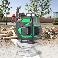 Niveau laser croisé vertical horizontal à 360 ° à nivellement automatique 3D super puissant 8/12/16 lignes de faisceau vert pour usage industriel