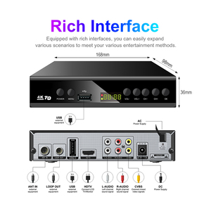Free-to-Air IP-TV DVB-T2 Tuner H.264 1080p Set-Top-Box mit Mehrsprachiger Unterstützung DVB-T2 <span class=keywords><strong>Decoder</strong></span> Empfänger für Alle Kanäle - Product Image 4