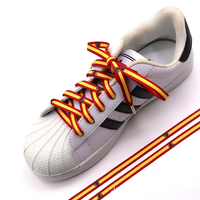 Nouveauté 2026 : Lacets personnalisés de qualité supérieure avec breloque drapeau pour fans de football, lacets imprimés sur mesure pour fêtes et événements sportifs