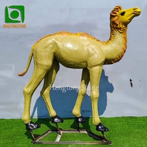 Statua di <span class=keywords><strong>Cammello</strong></span> Decorativa da Esterno in Fibra di Vetro e Resina, Gialla, Impermeabile, Dimensioni Personalizzabili - Product Image 5
