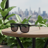 Lunettes de soleil polarisées de luxe personnalisées pour hommes, tendances 2026, monture carrée, protection UV, pour la pêche, par le fabricant