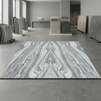 Dalle de marbre calcite noir poli scintillant, grande, imperméable, écologique, pour sol de villa de luxe
