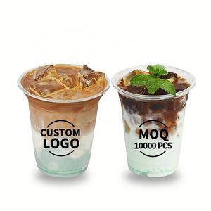 Vasos de Té de Burbujas Transparentes Personalizados de 12 oz, 16 oz y 24 oz con Tapas y Pajitas para Café Frío y Smoothies - Product Image 1