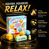 Coffret Cadeau de 6 Jouets Sensoriels Anti-Stress en Plastique en Forme de Dumpling, Simulation Alimentaire, pour Adultes 14 ans et plus