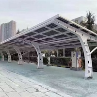 Système de montage de carport solaire en aluminium galvanisé à chaud de haute qualité, résistant à la rouille, pour l'extérieur, structure de carport solaire Jingshuo