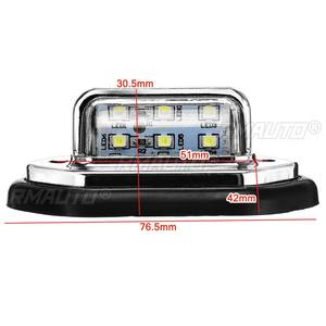 1/2X 12V 24V Éclairage de plaque d'immatriculation étanche à 6 LED pour voiture, bateau, camion, remorque, SUV, fourgonnette, caravane, lampe de marchepied, haute qualité, argent/noir - Product Image 4