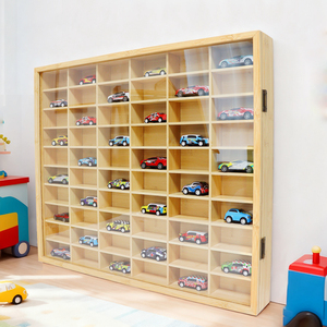 1/64 Bộ sưu tập đồ chơi mini Đồ chơi mô hình xe đồ trang sức đồng hồ bóng rổ sock Tủ hiển thị trường hợp gỗ Acrylic Đồ chơi hình hiển thị trường hợp - Product Image 5