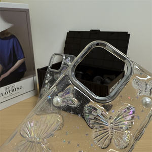 Custodia glitterata lucida con colla a farfalla custodia per cellulare Oppo Reno 14 F K13 A5 A5x A5 Pro <span class=keywords><strong>A40</strong></span> Anti-drop <span class=keywords><strong>Cover</strong></span> - Product Image 6