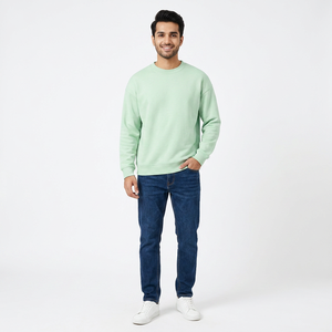High Quality Cotton Pullover Sweatshirt Custom Plush Blank Jogger Crewneck Winter <b>Crocheted</b> Hoodies for Men-OEM Wholesale - Product Image 1