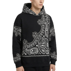Felpe <span class=keywords><strong>con</strong></span> Cappuccio Oversize Personalizzate XUCHANG, Produzione OEM, Stampa Logo, Pesanti 450 Gsm in Spugna Francese 100% Cotone per Uomo - Product Image 2