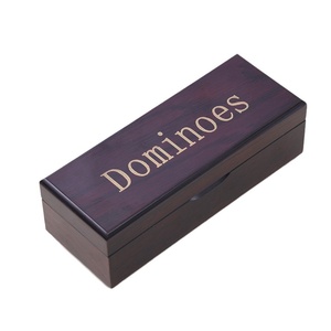 Ensemble de <span class=keywords><strong>dominos</strong></span> <span class=keywords><strong>Festool</strong></span> Double Six de 28 pièces en matière plastique mélamine avec boîte en bois gravée pour jeux de société - Product Image 5