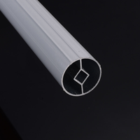 Junpai Support de tringle à rideau coulissante à anneau suspendu, en aluminium moderne, tringle à rideau romaine extra épaisse et silencieuse, tringle simple pour salon