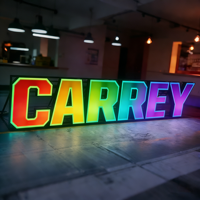 Lettres 3D RGB personnalisées Kelly Sign, éclairées par l'avant, pour extérieur, bar, enseignes LED colorées, signalétique commerciale, logo pour mariage, fête