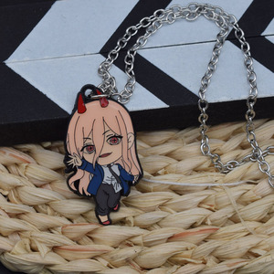Collar y Llavero de Metal de Anime Pochita y <span class=keywords><strong>Makima</strong></span> de Diseño Nuevo y Alta Calidad para Decoración de Mochilas - Product Image 4