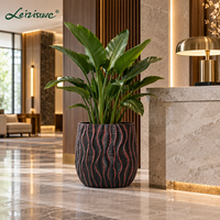 Pot de fleurs en plastique à motif ondulé moderne, jardinière décorative, grands pots en résine pour la décoration de la maison, du balcon, pot de plantes